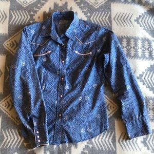 Vintage Western long sleeve button down shirt